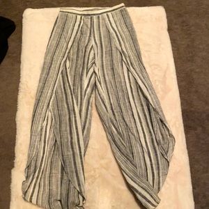Drew wide leg dress pants with slit